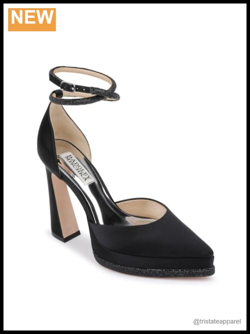 Leather Lined Pointed Toe Flare Heel Platform Pumps Formal Wedding